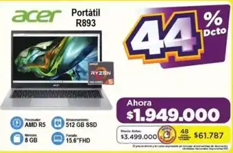 Alkomprar Acer Portátil R893 oferta