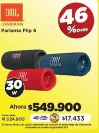 Alkomprar JBL HARMAN Parlante Flip 6 oferta