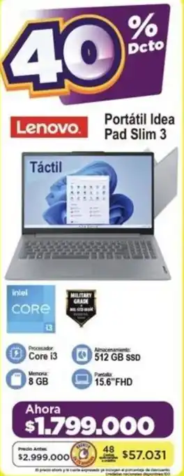 Alkomprar Lenovo Portátil Idea Pad Slim 3 oferta