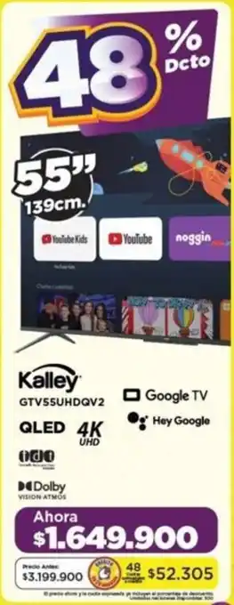 Alkomprar Kalley GTV55UHDQV2 55" 139cm oferta