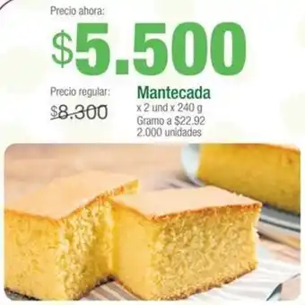 Jumbo Mantecada x 2 und x 240g oferta