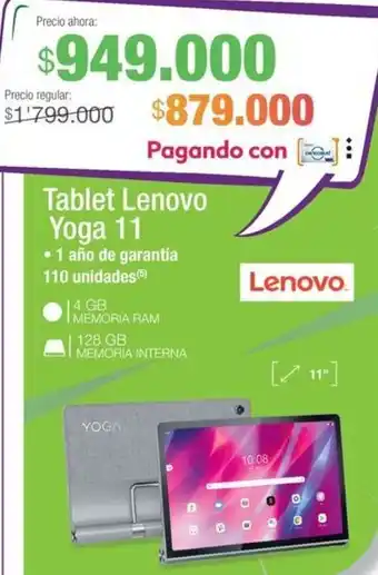 Jumbo Tablet Lenovo Yoga 11 oferta