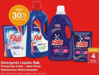 Makro Detergente Líquido Fab Protección Color - Ultra Flash Referencias Seleccionadas oferta