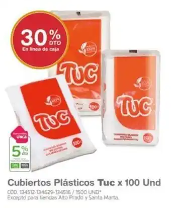 Makro Cubiertos Plásticos Tuc x 100und oferta