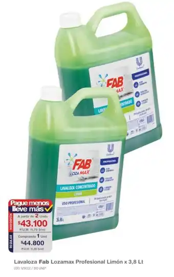 Makro Lavaloza Fab Lozamax Profesional Limón x 3,8lt oferta