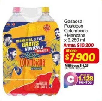 Surtimax Gaseosa Postobon Colombiana+Manzana 6.250ml oferta