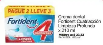 Surtimax Crema Dental Fortident Cuatriacción Limpieza Profunda 210ml oferta