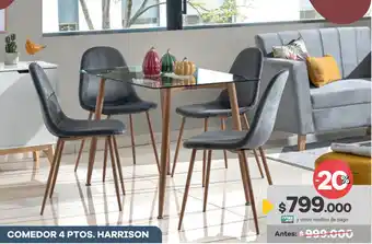 Muebles Jamar Comedor 4 Ptos. Harrison oferta