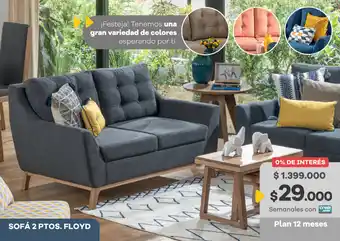 Muebles Jamar Sofá 2 Ptos. Floyd oferta