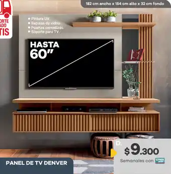 Muebles Jamar Panel de TV Denver oferta
