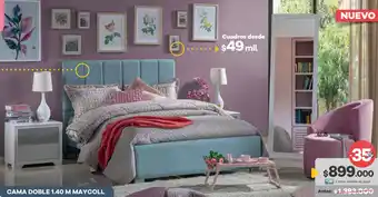 Muebles Jamar Cama Doble 1.40 M Maycoll oferta