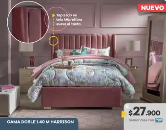 Muebles Jamar Cama Doble 1.40 M Harrison oferta