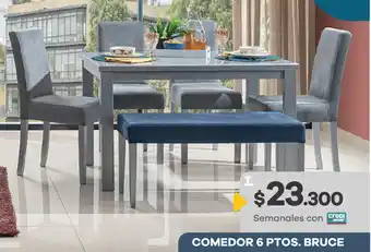 Muebles Jamar Comedor 6 Ptos. Bruce oferta