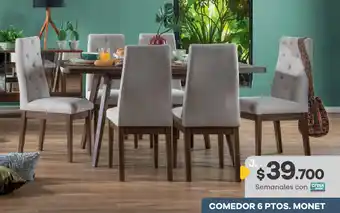 Muebles Jamar Comedor 6 Ptos. Monet oferta