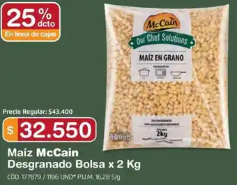 Makro Maíz McCain Desgranado Bolsa x 2kg oferta