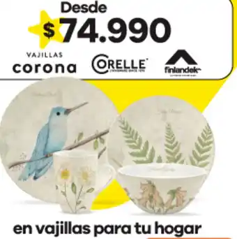 Éxito CORELLE VAJILLAS corona oferta