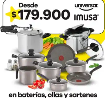 Éxito Imusa universal en baterías, ollas y sartenes oferta