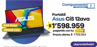 Éxito Portátil Asus Ci5 12ava oferta