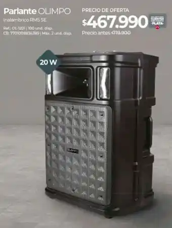 Olímpica Parlante OLIMPO oferta