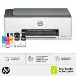 Falabella Impresora Multifuncional HP Smart tank 520 a Color con Carga Continúa Compatible con Windows escaner y copiadora oferta