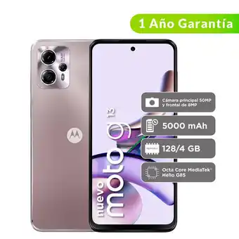Falabella Celular Motorola Moto G13 128GB 4GB RAM| cámara posterior 50MP| cámara frontal 8MP| pantalla 6,5| memoria expandible hasta 51 oferta