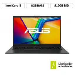 Falabella Portátil ASUS Vivobook Go 15 | Intel Core i3 | 8GB de RAM | 512GB SSD de almacenamiento | Windows 11 | 15.6 Pulgadas | E1504G oferta
