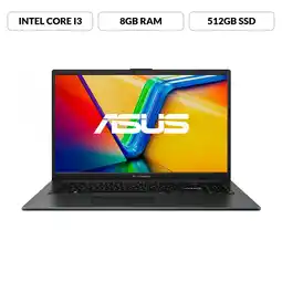 Falabella Portátil ASUS Vivobook Go 15 | Intel Core i3 | 8GB de RAM | 512GB SSD de almacenamiento | Windows 11 | 15.6 Pulgadas | E1504G oferta