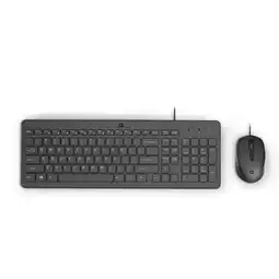 Falabella Combo Teclado y Mouse Alámbrico, con cable USB HP 150 para computador oferta