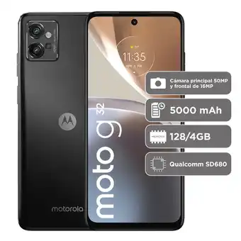 Falabella Celular Motorola Moto G32 128GB 4GB RAM| cámara posterior 50MP| cámara frontal 16MP| pantalla 6,5| memoria expandible hasta 1 oferta
