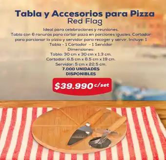 Tiendas D1 Tabla y Accesorios para Pizza Red Flag oferta