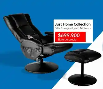Homecenter Just Home Collection Silla Masajeadora 8 Motores oferta