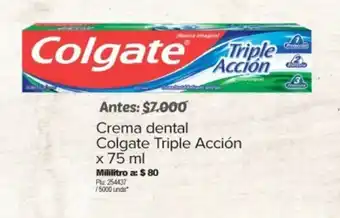 Surtimax Crema dental Colgate Triple Acción x 75 ml oferta