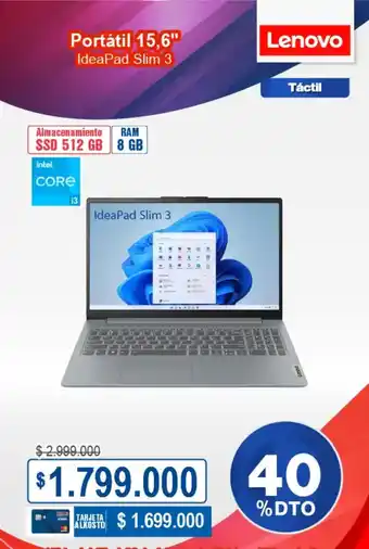 Ktronix Lenovo Portátil 15,6" IdeaPad Slim 3 oferta