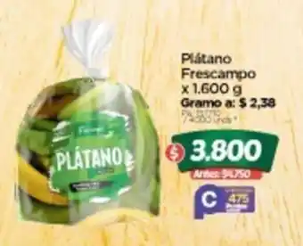 Surtimax Plátano Frescampo x 1.600 g oferta