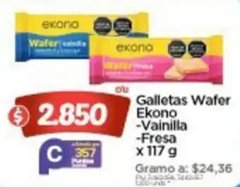 Surtimax Galletas Wafer Ekono -Vainilla -Fresa x 117 g oferta