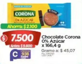 Surtimax Chocolate Corona 0% Azúcar x 166,4 g oferta