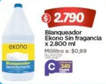 Surtimax Blanqueador Ekono Sin fragancia x 2.800 ml oferta