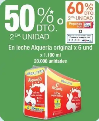 Jumbo En leche Alquería original x 6 und oferta