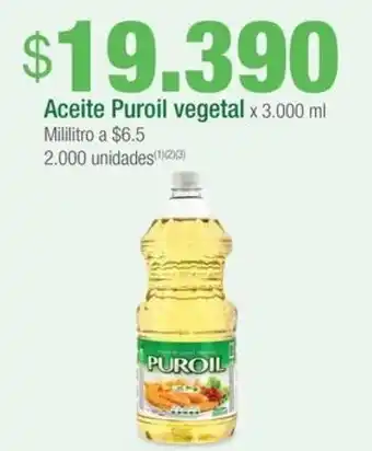 Jumbo Aceite Puroil vegetal x 3.000 ml oferta