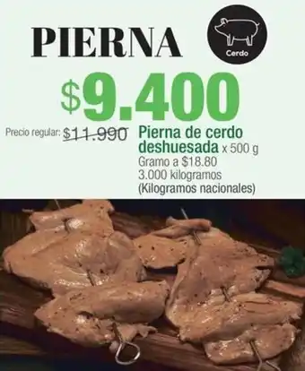 Jumbo Pierna de cerdo deshuesada x 500 g oferta
