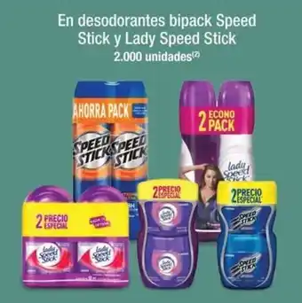 Jumbo En desodorantes bipack Speed Stick y Lady Speed Stick oferta