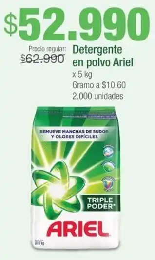 Jumbo Detergente en polvo Ariel x 5 kg oferta