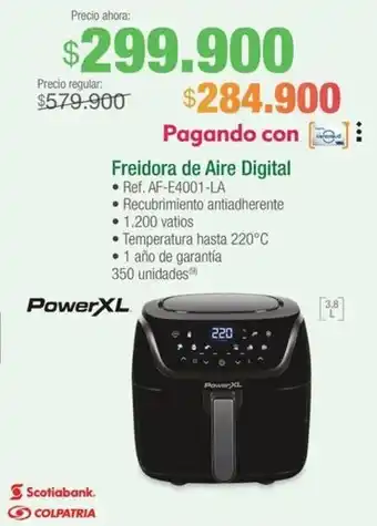 Jumbo PowerXL Freidora de Aire Digital oferta