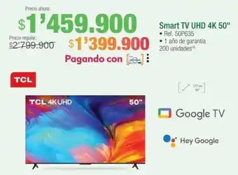 Jumbo TCL Smart TV UHD 4K 50" oferta
