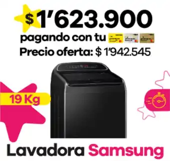 Éxito Lavadora Samsung 19 Kg oferta