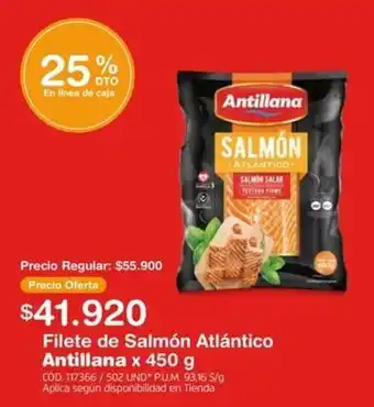 Makro Filete de Salmón Atlántico Antillana x 450 g oferta