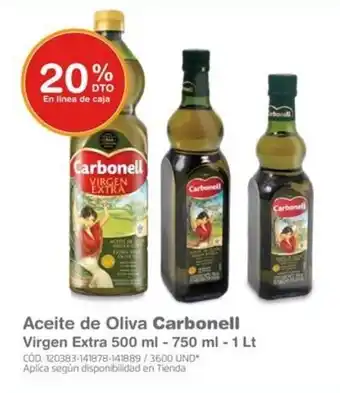 Aceite de Oliva Carbonell Virgen Extra 500 ml - 750 ml - 1 Lt