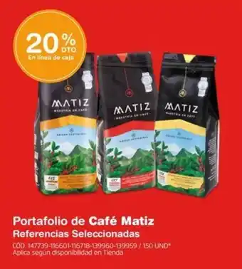 Makro Portafolio de Café Matiz Referencias Seleccionadas oferta