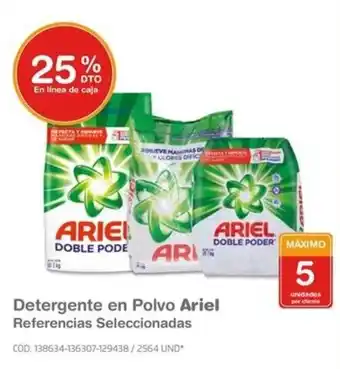 Makro Detergente en Polvo Ariel Referencias Seleccionadas oferta