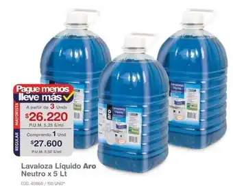 Makro Lavaloza Líquido Aro Neutro x 5 Lt oferta